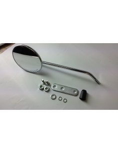Espejo retrovisor cromado universal completo,