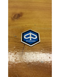 Anagrama hexagono PIAGGIO pequeño 26mm aluminio adhesivo-VESPA